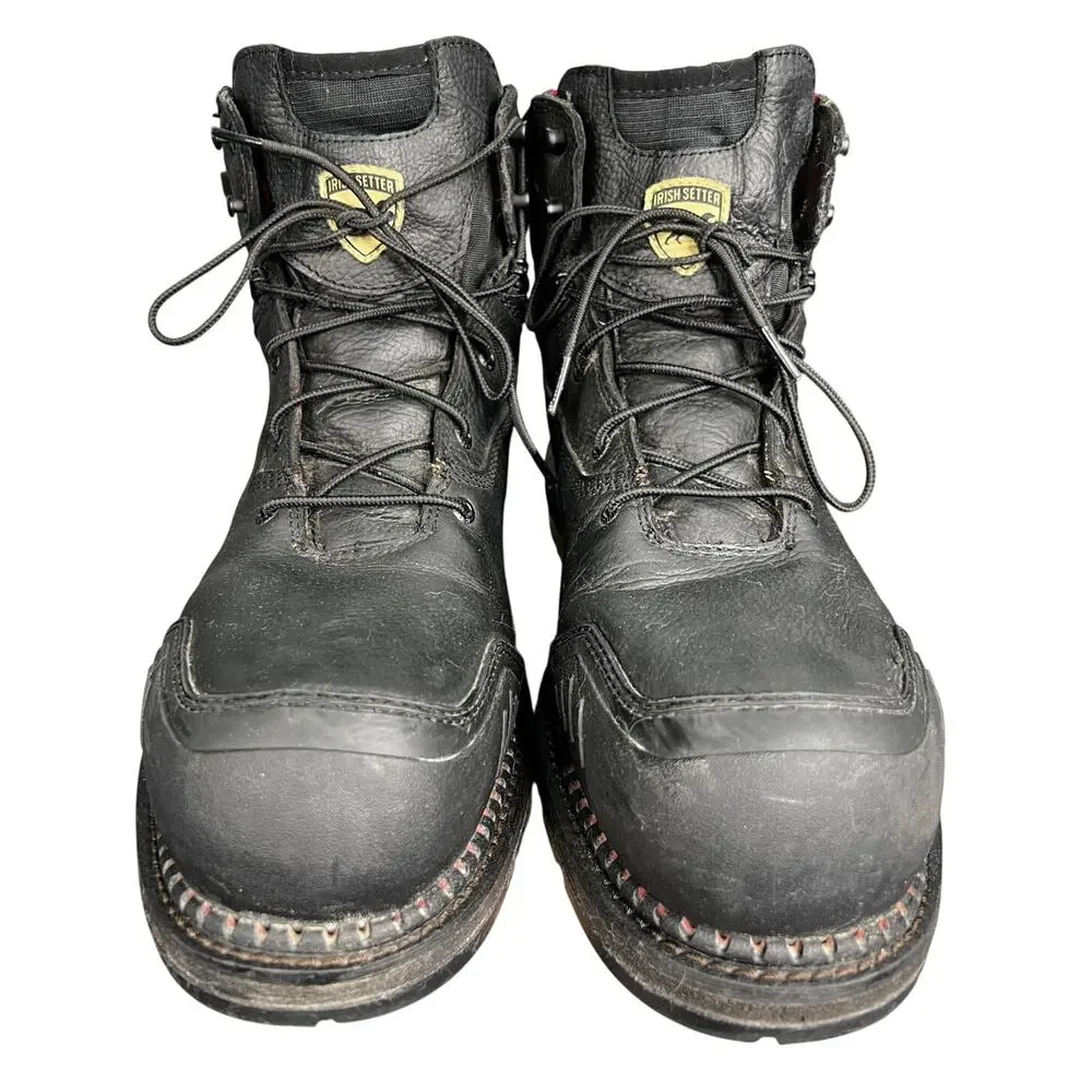 Irish Setter By Red Wing Edgerton XD Black Waterproof Safety Toe Boot Size15